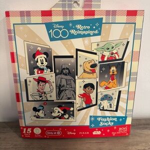 Boys DISNEY retro reimagined 15 days of socks size S/M(9-2)